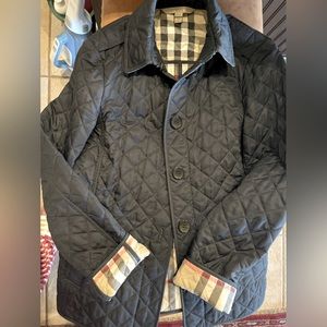 Burberry Brit Quilted Jacket in Navy Blue